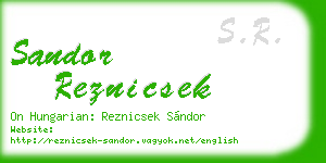sandor reznicsek business card