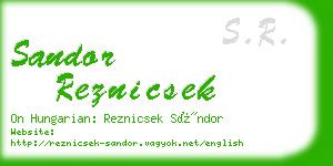sandor reznicsek business card